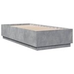 vidaXL Cadre de lit sans matelas gris béton 90x200 cm