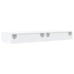 vidaXL Meubles TV avec éclairage LED 2 Pièces blanc 60x35x15 5 cm