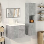 vidaXL Ensemble de meubles de salle de bain 4 Pièces gris béton