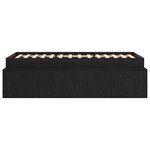 vidaXL Cadre de lit avec rangement Chêne noir 75 x 190 cm