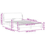 vidaXL Cadre de lit Dover cappuccino 140x200 cm similicuir