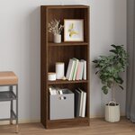 vidaXL Bibliothèque 3 niveaux Chêne marron 40x24x109cm Bois ingénierie