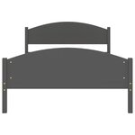 vidaXL Cadre de lit sans matelas gris foncé pin massif 120x200 cm
