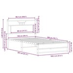 vidaXL Cadre de lit sans matelas chêne marron 100x200 cm