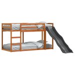 vidaXL Lit superposé avec toboggan et échelle 75x190cm bois pin massif
