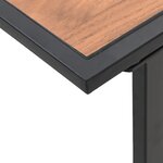 vidaXL Table de Café de Jardin Marron 55x55x35 cm DPC et Acier