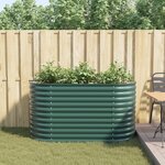 vidaXL Jardinière Élevée Verte 160x80x81 cm Acier Galvanisé