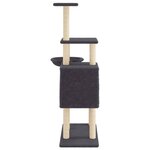 vidaXL Arbre à chat avec griffoirs en sisal Gris foncé 131 cm