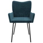 vidaXL Chaises à manger lot de 2 Bleu Velours