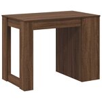 vidaXL Bureau avec tiroir et étagère chêne marron bois d'ingénierie