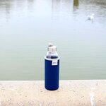 YOKO DESIGN Glass bottle avec pochette néoprene - Bleu - 500 ml