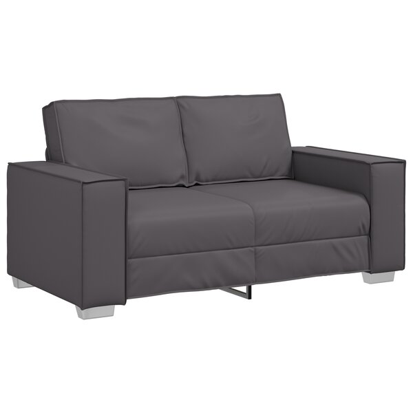 Canapé Loveseat vidaXL Gris 120 cm en simili cuir
