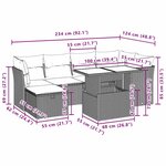 vidaXL Salon de jardin avec coussins 7 Pièces gris clair résine tressée
