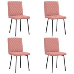 vidaXL Chaises à manger lot de 4 rose similicuir