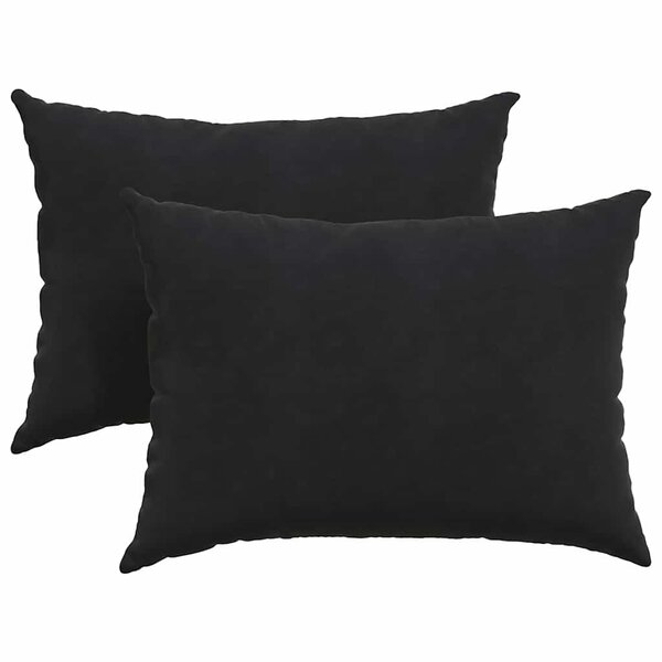 vidaXL Coussins de canapé 2 Pièces Noir 70 x 50 cm
