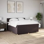 vidaXL Sommier à lattes de lit avec matelas Marron foncé 180x200 cm