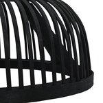 Vidaxl lampe suspendue noir bambou 40 w 34x14 5 cm demi-cercle e27