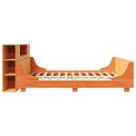 vidaXL Cadre de lit sans matelas cire marron 200x200cm bois pin massif