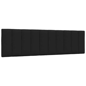 vidaXL Coussin de tête de lit Hanko noir 180 cm tissu