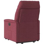 vidaXL Fauteuil inclinable de massage électrique Rouge bordeaux Tissu