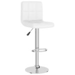vidaXL Tabouret de bar Blanc Similicuir