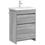 vidaXL Meuble sous lavabo de salle de bain Sonoma gris