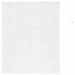 vidaXL Store de Fenêtre avec des rideaux Blanc Aluminium