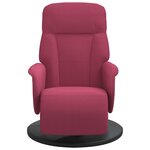 vidaXL Fauteuil inclinable avec repose-pied rouge bordeaux velours