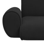 vidaXL Fauteuil de sol ajustable Noir Velours grainé