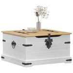 vidaXL storage box avec étagère Blanc 78 x 78 x 45 cm Pin massif