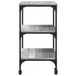 vidaXL Chariot de cuisine sonoma gris 60x41x76 cm bois d'ingénierie