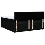 vidaXL Sommier à lattes de lit avec matelas Noir 200x200 cm Tissu
