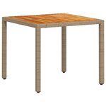 vidaXL Ensemble de salle à manger pour jardin 3 Pièces Beige Poly rotin