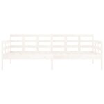 vidaXL Lit de jour Blanc Bois massif de pin 90x190 cm