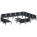 vidaXL Ensemble de canapé de jardin Anthracite Acier