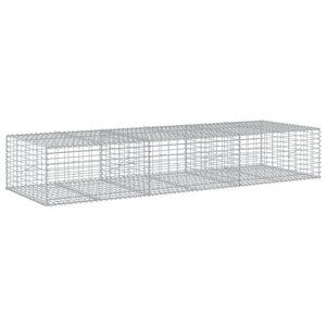 vidaXL Panier gabion avec couvercle 300x100x50 cm fer galvanisé