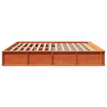 vidaXL Lit avec rangement relevable  marron ciré  180 x 200 cm  en bois de pin massif