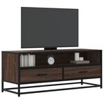 vidaXL Meuble TV chêne marron 100x34 5x40cm bois d'ingénierie et métal