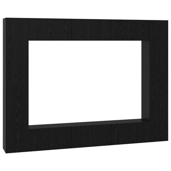 vidaXL Ensemble meuble TV 10 Pièces Chêne Noir Moyen 30 5 x 30 x 90 cm