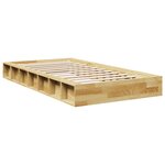 vidaXL Cadre de lit sans matelas 75x190 cm bois massif de chêne