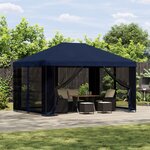 vidaXL Abri de jardin avec parois 4 × 3 m Bleu Polyester et Acier