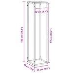 vidaXL Portant de bois chauffage blanc 25x25x100 cm