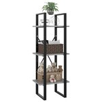 vidaXL Bibliothèque à 3 niveaux gris béton 40x30x105cm bois ingénierie