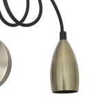 Suspension ampoule e27 bronze brossé ovale - silamp