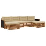 vidaXL Ensemble de canapés d'extérieur 6 pc Bois d'Acacia Massif