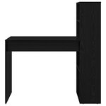 vidaXL Bureau avec rangement chêne noir 113x54x120 cm Bois d'ingénierie