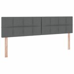 vidaXL Lit avec des lumières à LED Gris foncé 160 x 200 cm tissu