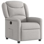 vidaXL Fauteuil inclinable gris nuage tissu