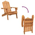 vidaXL Chaise de jardin Adirondack Bois d'acacia massif