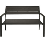 Tectake Banc de jardin Line - gris foncé